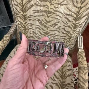 Louis Vuitton Silver and Pink Bracelet